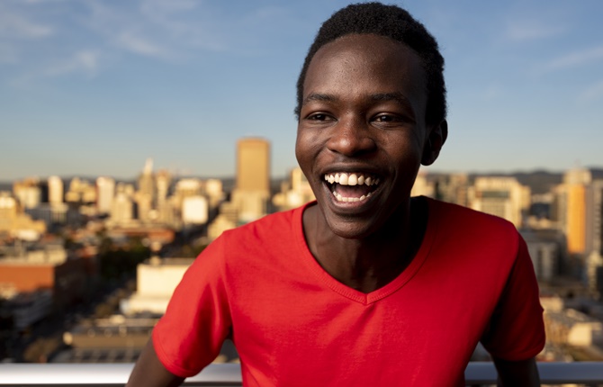 International student Dan from Kenya